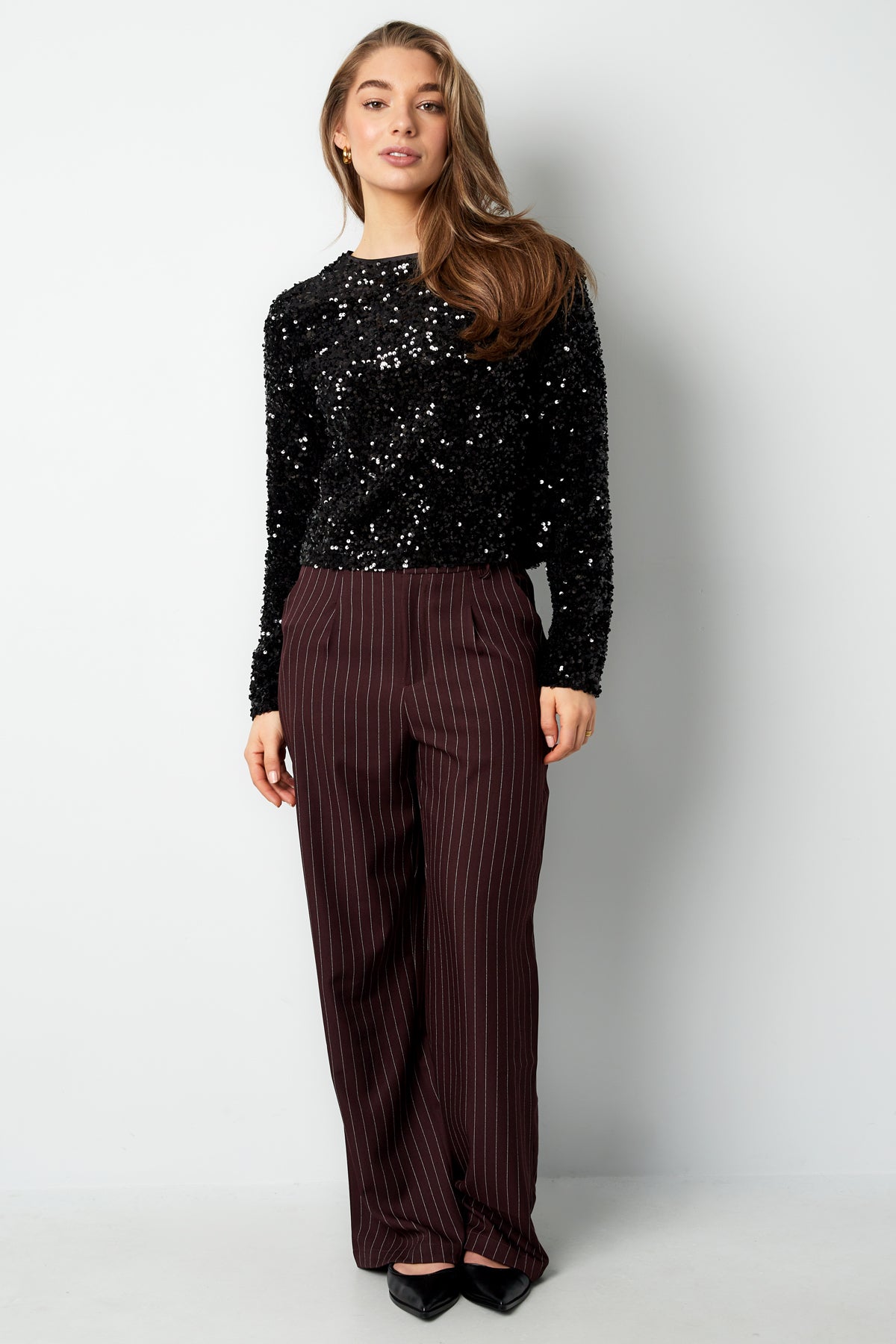 Party top with sequins