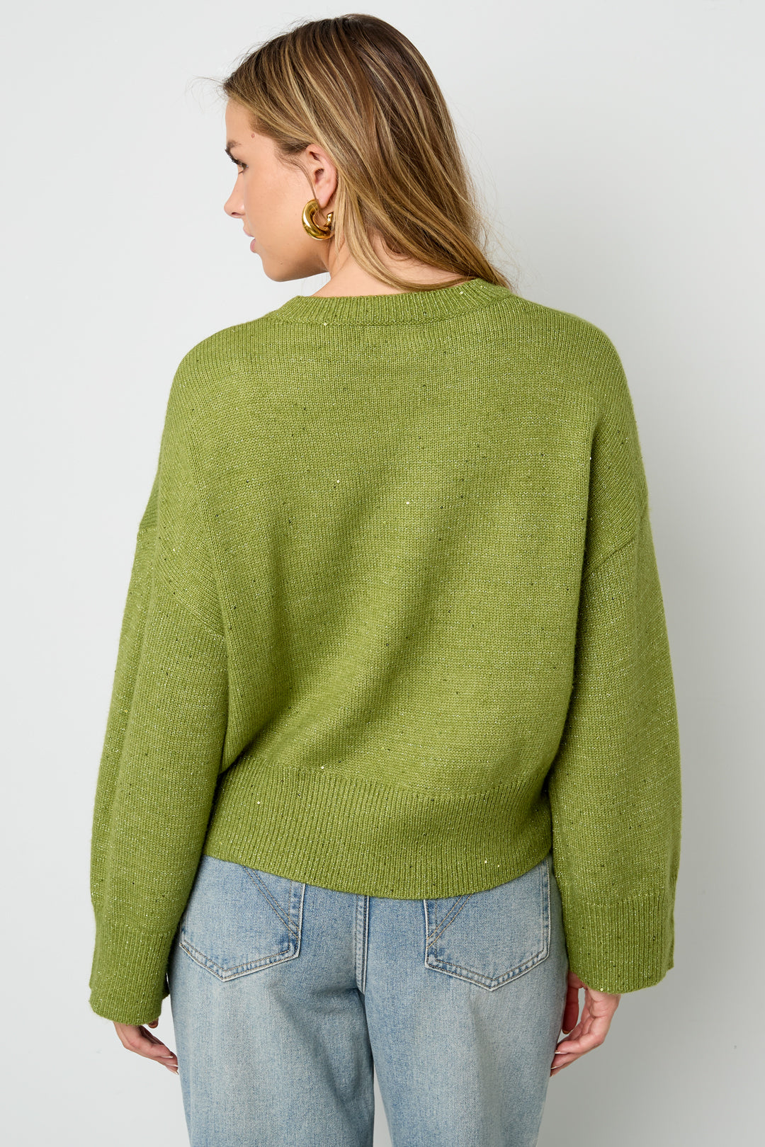 Glitzernder Strickpullover