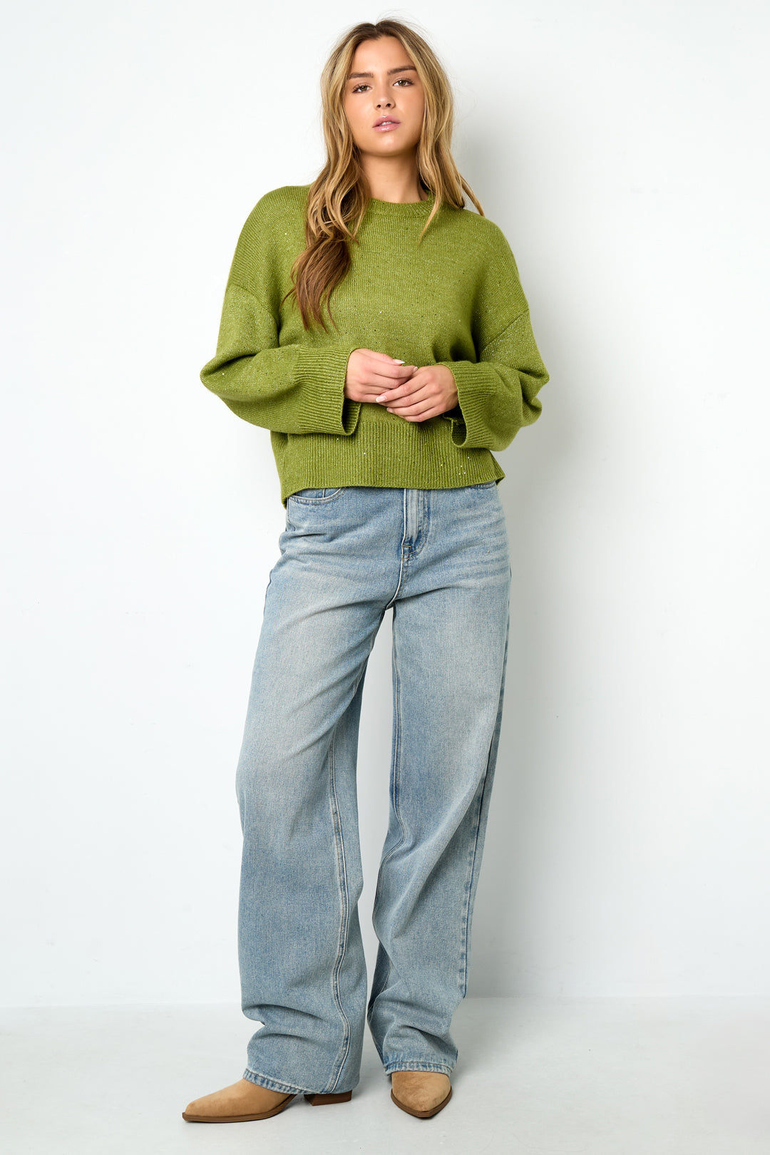 Glitzernder Strickpullover